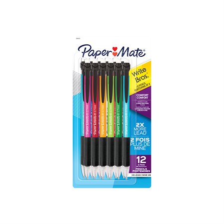 Write Bros® Mechanical Pencil Pack of 12 assorted colours