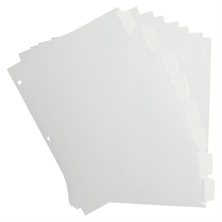 Laminated Tab Dividers White 8 tabs