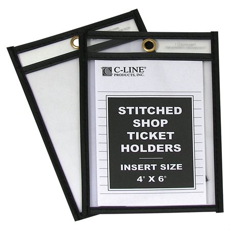 Stitched Shop Ticket Holders 6 x 4 in.