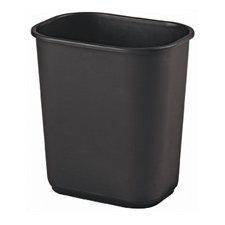 Deskside Wastebasket Small, 12.9L, 11-3/8 x 8-1/4 x 12-1/8"H black
