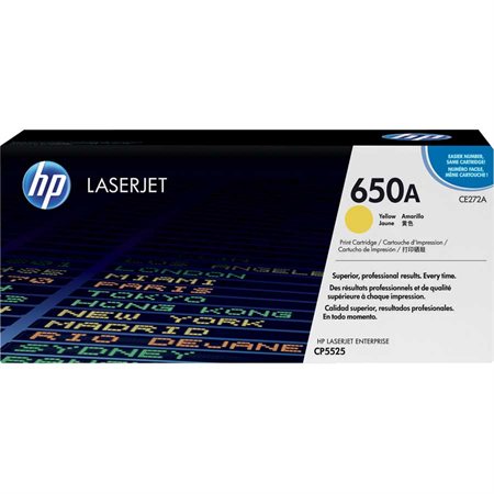 Cartouche de toner HP 650A jaune