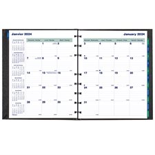 Agenda mensuel MiracleBind™ (2025) Couverture rigide CoilPro 9-1/4 x 7-1/4 po