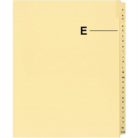 Offix® Alphabetical Litigation Index Dividers E