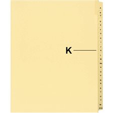 Offix® Alphabetical Litigation Index Dividers K