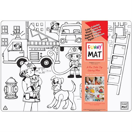 Funny Mat® Colouring Mat firefighters